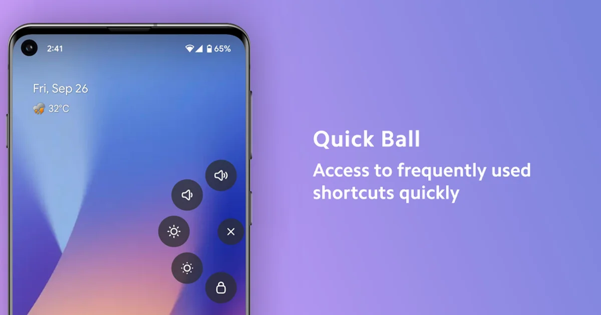 Quick Ball fait mieux que certains panneaux latéraux Android avec un simple demi-cercle